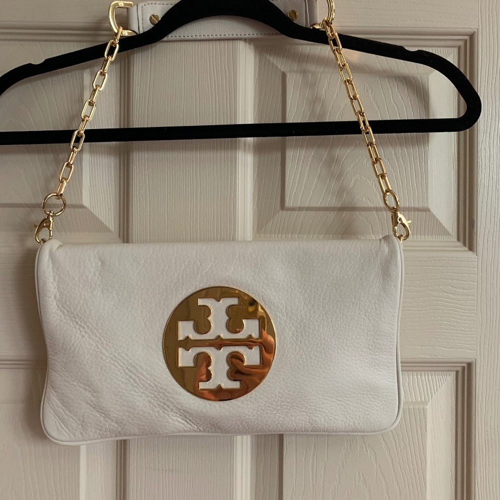 Tory Burch Cream Leather Handbag